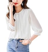 Amazon | [Tiernyueth] ブラウス レディース 七分袖 シャツ